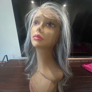 Silver Gray Wavy Layered Hair Extensions